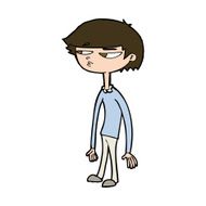 cartoon suspicious boy N10