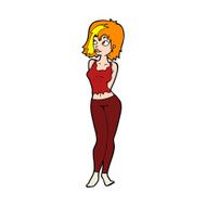cartoon attractive girl N22