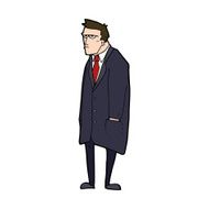 cartoon bad tempered man N11