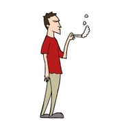 cartoon annoyed smoker N11