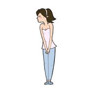 cartoon pretty woman N307