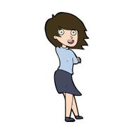 cartoon happy woman N285