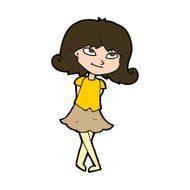 cartoon clever girl N11