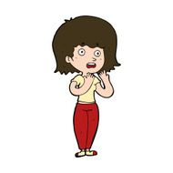 cartoon shocked woman N107