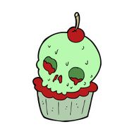 cartoon halloween cup cake N11