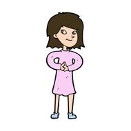 cartoon happy woman N286