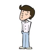 cartoon calm man N11
