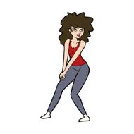 cartoon woman posing N36