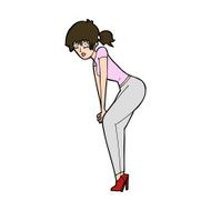 cartoon woman posing N37
