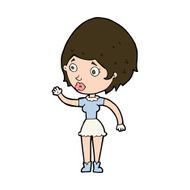 Cartoon Woman Waving N375