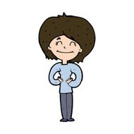 cartoon happy woman N287