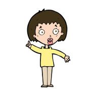 cartoon woman explaining her point N42