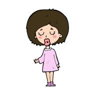 cartoon woman explaining her point N43