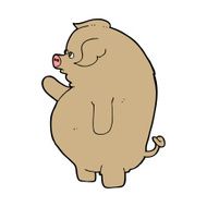 cartoon fat pig N7