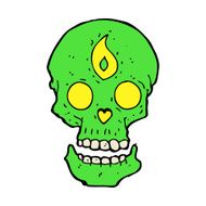 cartoon mystic skull N15