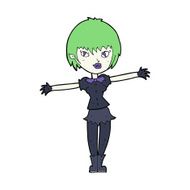 Cartoon Vampire Girl N260