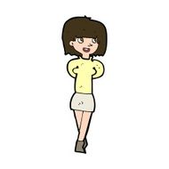 cartoon happy woman N288