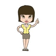 cartoon pretty girl with idea N32
