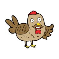 cartoon old rooster N10