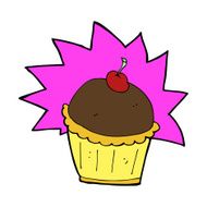 cartoon cupcake N136