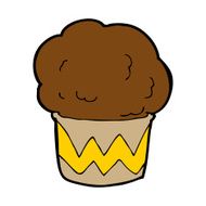 cartoon cupcake N138