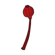 cartoon dried poppy N31