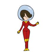 cartoon space woman N31