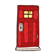 cartoon old wood door N11