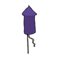 Cartoon Firework Rocket N25