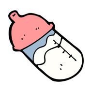 cartoon baby milk bottle N11