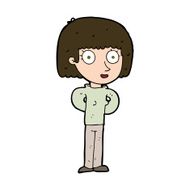 cartoon staring woman N44
