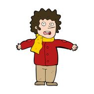 cartoon surprised man N162