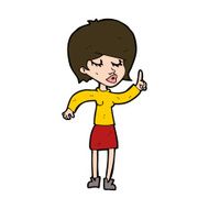 cartoon woman with idea N288