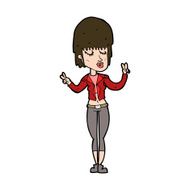 cartoon cool girl N33