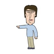 cartoon pointing man N115