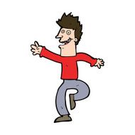 cartoon happy man N522