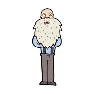 cartoon bearded old man N43