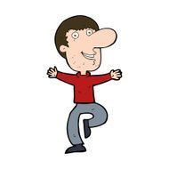 cartoon happy man N526