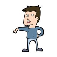 cartoon man making camp gesture N34