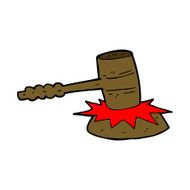 cartoon gavel banging N11