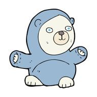 cute cartoon polar bear N89