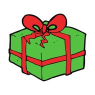 cartoon christmas present N58