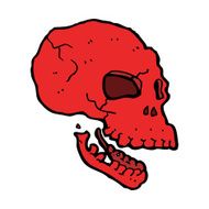 cartoon spooky skull N184