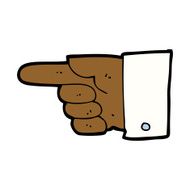 cartoon pointing hand N53