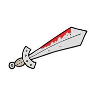 cartoon bloody sword N30