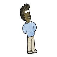cartoon curious man N78