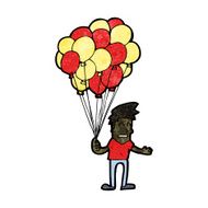 cartoon man selling balloons N4