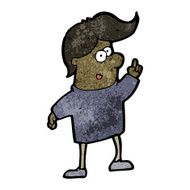 cartoon friendly boy with idea N4