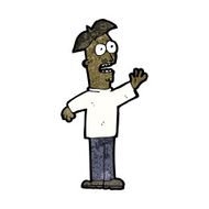 Cartoon Man Waving N40