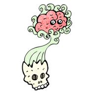 cartoon haunted skull N8